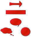 Free Red Speech And Talk Bubbles Stock Photography - 8104892