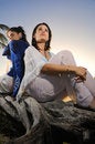 Free Two Females Relaxing Outdoors Royalty Free Stock Photography - 8112267