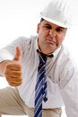 Free Architect With Weird Face Wishing Luck Stock Photo - 8118120