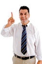 Free Satisfied Businessman Indicating Upwards Stock Photography - 8118292