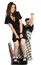 Free Rat! (Girl Frighten Another Girl With Toy Rat) Stock Photo - 8129180