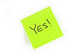 Free Post-it With YES! Written On It Stock Photo - 8131340