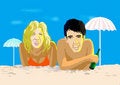 Free The Lovers Seashore Spend A Holiday Stock Images - 8138394