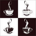 Free Cup Of The Coffee, Four Variants Royalty Free Stock Photography - 8145667