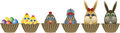Free Easter Baskets With Animals Royalty Free Stock Image - 8157776
