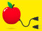 Free Fresh Apple With Connector Plug Royalty Free Stock Images - 8160729