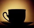 Free Coffee Cup In Backlight Royalty Free Stock Images - 8170859