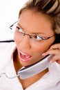 Free Close Up Of Manager Busy On Phone Royalty Free Stock Image - 8180696