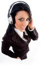 Free Young Accountant Holding Headphone Royalty Free Stock Image - 8184446