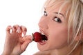 Free Blondie With Strawberry Stock Photo - 8187880