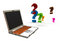 Free Modern Laptop With Question-marks Royalty Free Stock Image - 8181876
