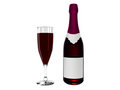 Free Wine Bottle And Wine In Glass Royalty Free Stock Photos - 8192378