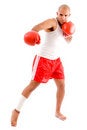 Free Muscular Man In Punching Pose Royalty Free Stock Photo - 8195965