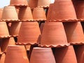 Free Clay Flower Pots Upside Down Royalty Free Stock Photos - 821168