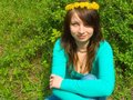 Free The Girl In A Wreath Stock Image - 824361