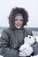 Free Showing Off Her Snow Man Royalty Free Stock Images - 8202629
