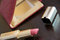 Free Rouge Lipstick And Mirror Royalty Free Stock Image - 8209496