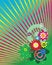 Free Flowers And Rays Varicoloured Royalty Free Stock Photos - 8213488