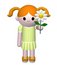 Free Girl Holding Flower Stock Image - 8219711