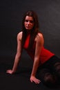 Free Attractive Girl On Black Backround Royalty Free Stock Photo - 8222655
