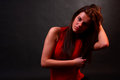Free Attractive Girl On Black Backround Royalty Free Stock Photography - 8222667