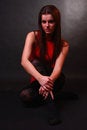 Free Attractive Girl On Black Backround Royalty Free Stock Photography - 8222687