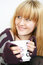 Free Woman With Cup Stock Image - 8234111