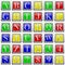 Free Alphabet And Numbers In Glossy Buttons Stock Photos - 8236303