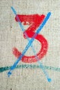 Free Crossed Digit Three On Canvas Royalty Free Stock Photography - 8252817