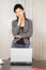 Free Pensive Caucasian Businesswoman With Laptop Royalty Free Stock Image - 8258086