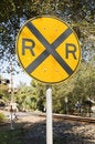 Free Round Railroad Crossing Sign Stock Photography - 8271482
