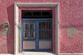 Free Blue Windows, Pink Walls And White Trim Stock Image - 8273271