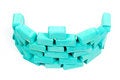 Free Wall From Cyan Chalk Stock Photography - 8273532