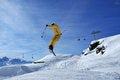 Free Skier Performing A Twist Royalty Free Stock Photo - 8280505
