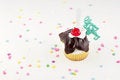 Free Happy Birthday Sundae Cupcake Royalty Free Stock Images - 8284969