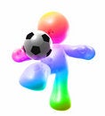Free Colorful Soccer Guy Royalty Free Stock Image - 8298646