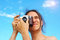 Free Young Man With Old Camera Royalty Free Stock Image - 8298856