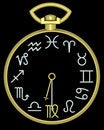 Free Zodiac Virgo Clock Royalty Free Stock Images - 832119