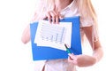 Free Woman Showing Positive Chart Stock Photo - 8309900