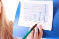 Free Woman Showing Positive Chart Royalty Free Stock Photo - 8309955