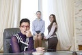 Free Boss Has A Bad Mood. Boss Smoking A Pipe. Royalty Free Stock Photography - 8314647