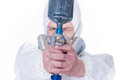 Free Man With Airbrush Gun, Selective Focus Stock Image - 8316181