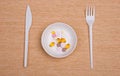 Free Menu For A Dinner From Pills Stock Image - 8326221