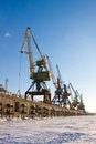 Free Port Cranes. Royalty Free Stock Images - 8339939
