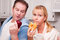 Free Fruit Or Donut Healthy Eating Decision Stock Photo - 8333820