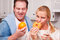 Free Fruit Or Donut Healthy Eating Decision Stock Photo - 8333850