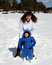 Free A Woman And Little Girl In The Snow Royalty Free Stock Photo - 8343075