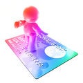 Free Surfing On A Credit Card Stock Photography - 8350602