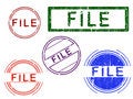 Free 5 Grunge Stamps - FILE Stock Image - 8353121