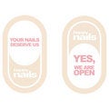 Free Happy Nails Studio Vector Label Stock Photo - 8357300